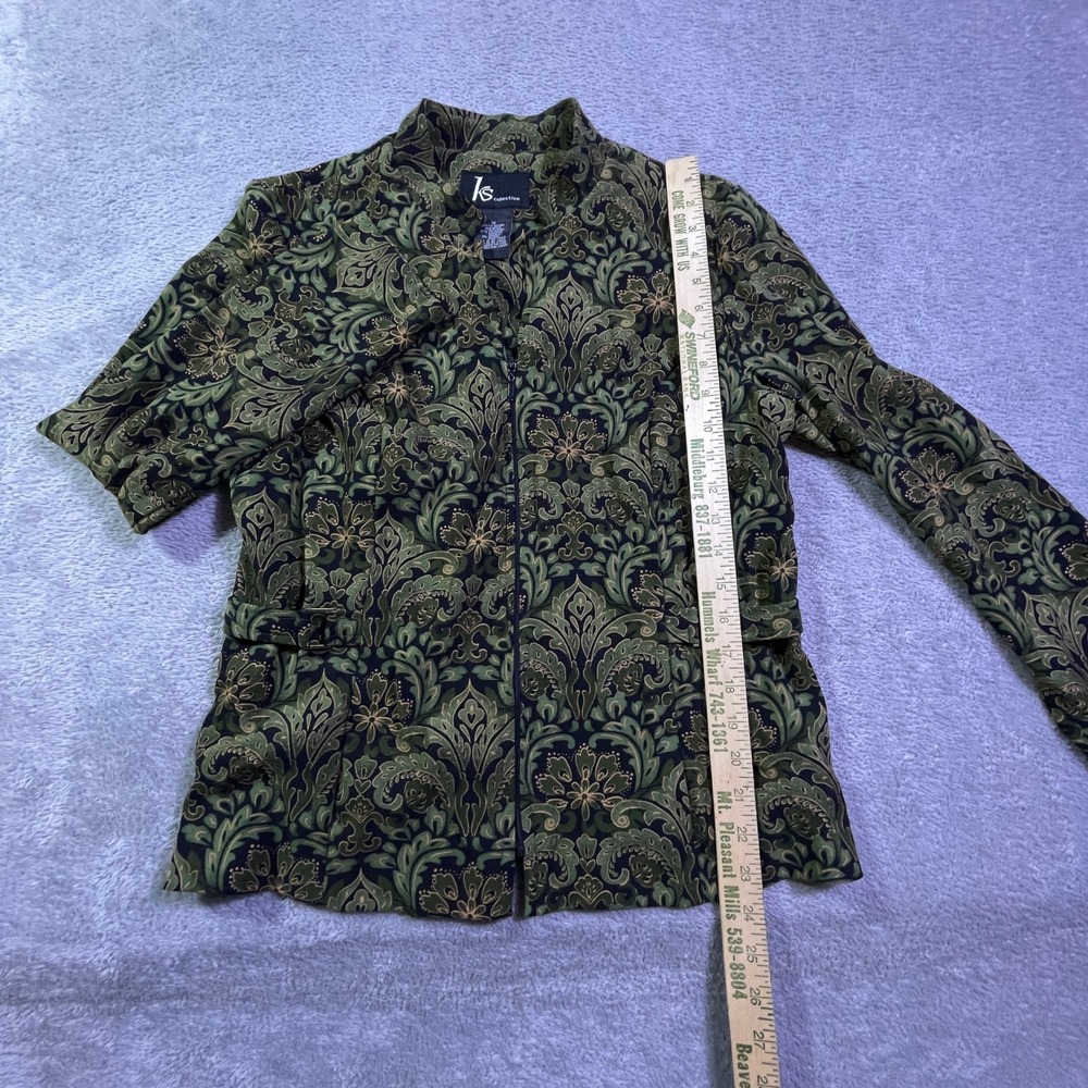 KS Collection‎ Womens Paisley Print Zip Front Jacket Size 12 - Picture 2 of 12